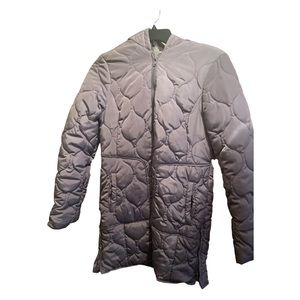 Moka gray hooded puffer jacket Womens medium